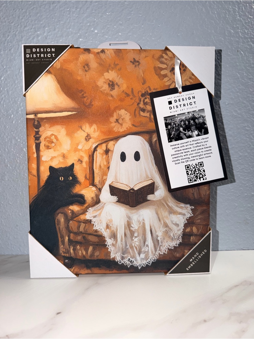 Ghost reading book frame